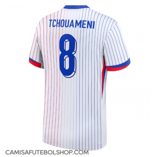 Camisa de time de futebol França Aurelien Tchouameni #8 Replicas 2º Equipamento Europeu 2024 Manga Curta